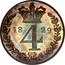 UK 4 Pence Groat 1829 KM# 686 *YE 4 AR* coin reverse