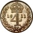 UK 4 Pence Groat 1911 Prooflike KM# 814 *YE 4 AR* coin reverse
