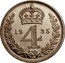 UK 4 Pence Groat 1935 Prooflike KM# 841 *YE 4 AR* coin reverse
