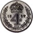 UK 4 Pence Groat 1937 Prooflike KM# 851 *YE 4 AR* coin reverse