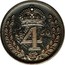 UK 4 Pence Groat 1950 Prooflike KM# 874 *YE 4 AR* coin reverse