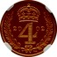 UK 4 Pence Queen Elizabeth II Golden Jubilee 2002 British Royal Mint Proof KM# 902a 4 20 02 coin reverse