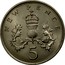 UK 5 New Pence Elizabeth II 1968 KM# 911 NEW PENCE 5 coin reverse
