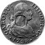 UK 5 Shillings Countermarked Spanish (Madrid) 8 Reales 1788-1808 CM Date: ND KM# 659.1 CAROLUS IIII DEI G coin obverse
