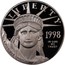USA $50 American Eagle 1998 W KM# 291 LIBERTY 1998 E PLURIBUS UNUM IN GOD WE TRUST coin obverse