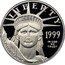 USA $50 American Eagle 1999 W KM# 303 LIBERTY 1999 E PLURIBUS UNUM IN GOD WE TRUST coin obverse
