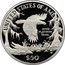 USA $50 American Eagle 1999 W KM# 303 UNITED STATES OF AMERICA .9995 PLATINUM ½ OZ. W $50 coin reverse