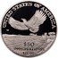 USA $50 American Eagle 2000 W KM# 316 UNITED STATES OF AMERICA .9995 PLATINUM 1/2 OZ. $50 W coin reverse
