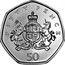 UK 50 Pence 100th Anniversary of the Birth of Christopher Ironside 2013 British Royal Mint Proof KM# 1246 FIFTY PENCE HONI SOIT QUI MAL Y PENSE DIEU ET MON DROIT CI 50 coin reverse