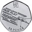 UK 50 Pence 2012 London Olympics Rowing 2011 British Royal Mint Proof KM# 1172a EXCELLENCE FRIENDSHIP FAIR PLAY RESPECT FRIENDSHIP FAIR PLAY RESPECT EXCELLENCE 50 PENCE coin reverse
