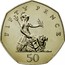 UK 50 Pence Elizabeth II 1985 Proof KM# 940.1 FIFTY PENCE 50 coin reverse