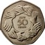 UK 50 Pence Entry into European Economic Community 1973 Proof KM# 918 1973 50 PENCE coin reverse