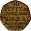 UK 50 Pence Johnsons Dictionary 2005 British Royal Mint KM# 1050 .50. FI'FTY.adj .s.[ƑiƑtiʒ, Saxon. PENCE. n. S. plural of penny. JOHNSON'S DICTIONARY 1755 TP coin reverse