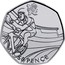 UK 50 Pence London 2012 Olympics - Cycling 2011 British Royal Mint Proof KM# 1169a 50 PENCE coin reverse