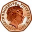 UK 50 Pence Sir Benjamin Britten 2013 British Royal Mint Proof KM# 1253b ELIZABETH II D G REG F D FIFTY PENCE 2013 coin obverse