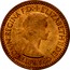 UK Farthing Elizabeth II 1953 Matte Proof KM# 881 + ELIZABETH II DEI GRA:BRITT:OMN:REGINA F:D: coin obverse