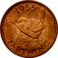 UK Farthing Elizabeth II 1955 Proof KM# 895 *YEAR* FARTHING HWP coin reverse