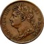 UK Farthing George IV 1826 KM# 677 GEORGIUS IIII DEI GRATIA coin obverse
