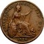 UK Farthing George IV 1826 KM# 677 BRITANNIAR. REX: FID: DEF: coin reverse