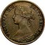 UK Farthing Victoria toothed border 1869 KM# 747.2 VICTORIA D:G: BRIT: REG: F:D: coin obverse