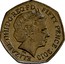 UK Fifty Pence 100th birthday of Benjamin Britten 2013 British Royal Mint KM# 1253 ELIZABETH∙II D∙G∙REG∙F∙D FIFTY PENCE ∙ 2013 IRB coin obverse