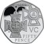 UK Fifty Pence 150th Anniversary of the First Victoria Cross 2006 British Royal Mint Proof KM# 1057 29 JAN 1856 VC FOR VALOUR FIFTY PENCE coin reverse