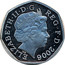 UK Fifty Pence 150th anniversary of the institution of the Victoria Cross 2006 British Royal Mint Proof KM# 1058a ELIZABETH II D G REG F D 2006 coin obverse