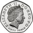 UK Fifty Pence 50 years of the World Wildlife Fund (WWF) 2011 British Royal Mint Proof KM# 1196a ELIZABETH∙II D∙G∙REG∙F∙D IRB FIFTY PENCE coin obverse