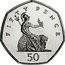 UK Fifty Pence (Britannia revised inscription) KM# 991 FIFTY PENCE 50 coin reverse