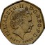 UK Fifty Pence Kew Gardens 2009 British Royal Mint KM# 1114 ELIZABETH∙II D∙G∙REG∙F∙D FIFTY PENCE IRB coin obverse