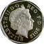 UK Fifty Pence Royal Shield 2012 British Royal Mint Proof KM# 1112a.1 ELIZABETH II D G REG F D 2012 IRB coin obverse