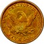 USA Five Dol. Liberty Head 1849 KM# 37.1 S.M.V. CALIFORNIA GOLD FIVE DOL. coin reverse