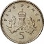 UK Five Pence Elizabeth II 2006 Proof KM# 988 FIVE PENCE 5 coin reverse