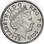UK Five Pence Shield of the Royal Arms puzzle 3/6 2010 Proof KM# 1109 ELIZABETH∙II∙D∙G REG∙F∙D∙2010 IRB coin obverse