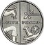 UK Five Pence Shield of the Royal Arms puzzle 3/6 2010 Proof KM# 1109 FIVE PENCE coin reverse
