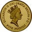 UK Five Pounds 90th Birthday of Queen Mother 1990 Proof KM# 962b ELIZABETH∙II∙DEI∙GRATIA∙REGINA∙F∙D ∙FIVE POUNDS∙ RDM coin obverse