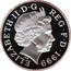 UK Five Pounds Millennium 1999 Proof KM# 1006a ELIZABETH∙II∙D∙G REG∙F∙D∙1999 IRB coin obverse