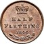 UK Half Farthing Victoria (1st portrait) 1844 KM# 738 HALF FARTHING *YEAR* coin reverse