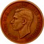 UK Half Penny George V 1937 Proof KM# 844 GEORGIVS VI D:G:BR:OMN:REX F:D:IND:IMP: HP coin obverse