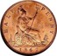 UK Half Penny Victoria toothed border 1862 KM# 748.2 HALF PENNY coin reverse