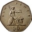 UK New Pence Elizabeth II 1978 KM# 913 NEW PENCE 50 coin reverse