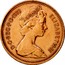 UK New Penny Elizabeth II 1973 KM# 915 D∙G∙REG∙F∙D∙1980 ELIZABETH∙II coin obverse