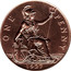 UK One Penny George V 1927 KM# 826 ONE PENNY *YEAR* coin reverse
