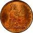 UK One Penny Victoria 1890 Proof KM# 755 ONE PENNY coin reverse