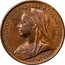 UK One Penny Victoria 1901 Proof KM# 790 VICTORIA ∙ DEI ∙ GRA ∙ BRITT ∙ REGINA ∙ FID ∙ DEF ∙ IND ∙ IMP coin obverse