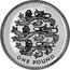 UK One Pound English Lions 2002 British Royal Mint Proof KM# 1030a ONE POUND coin reverse