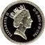UK One Pound Northern Irish Flax 1986 Proof KM# 946a ELIZABETH II D∙G∙REG∙F∙D∙1986 RDM coin obverse