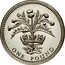 UK One Pound Thistle of Scotland 1989 Proof KM# 959a ONE POUND coin reverse