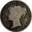 UK One Shilling Victoria 1844 KM# 734.1 VICTORIA DEI GRATIA BRITANNIAR: REG: F: D: coin obverse