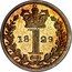UK Penny George IV 1829 Prooflike KM# 683 1 coin reverse